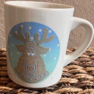 Vintage Dennys color changing stoneware mug reindeer hot beverages